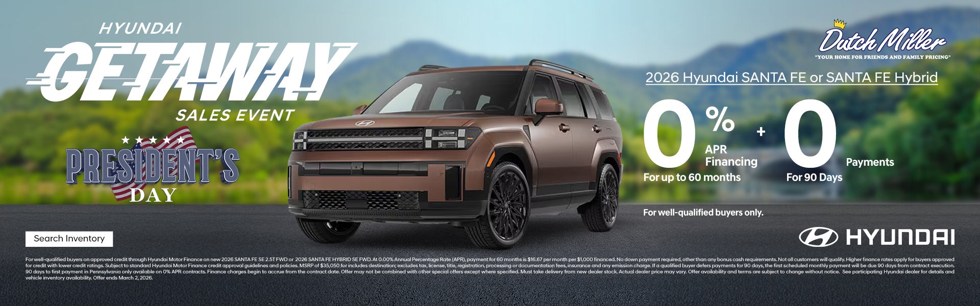 Presiden't Day Santa Fe